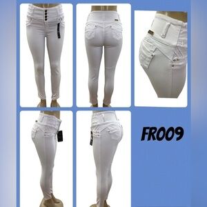 Franka Colombian White Butt Lifting Jean FR009 New With Tags